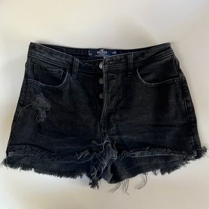Hollister High Rise Cut Off Mom Shorts